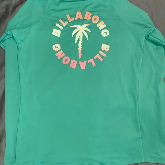 Billabong Women’s Sol Searcher Rash Guard Tropical Green - Size Large - Picture 4 of 11